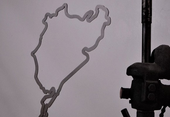 Track sculpture of one of the world's most amazing race tracks: the Nurburgring